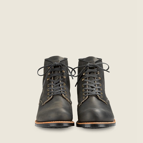 Mens Red Wing Blacksmith - 6-inch Rough & Tough Leather - Heritage Boots Dark Grey - MAI285379